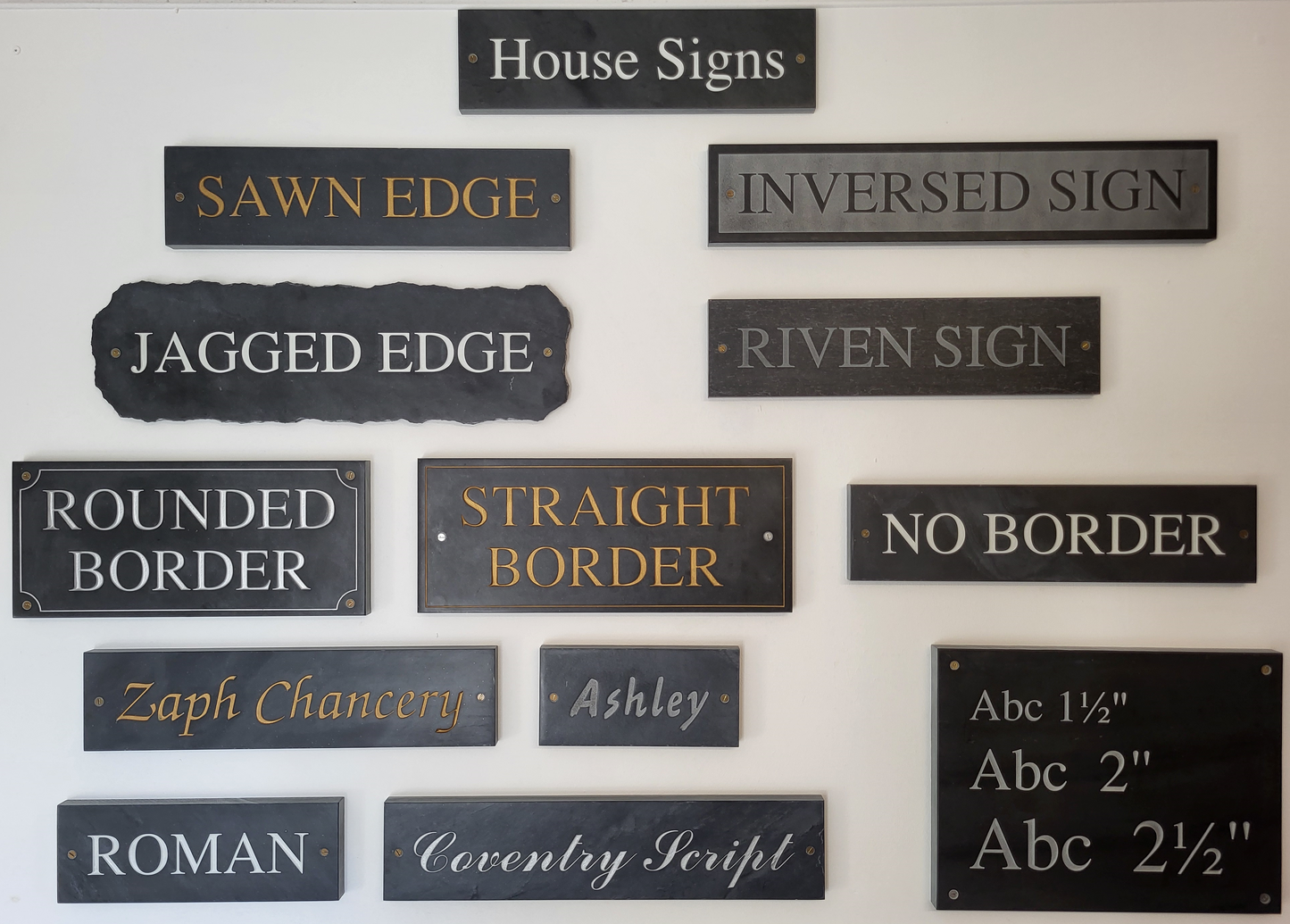 Slate House Signs